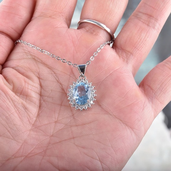 Natural Topaz Pendant Necklace, Authentic Gemstone Necklace Gift - Picture 3 of 7